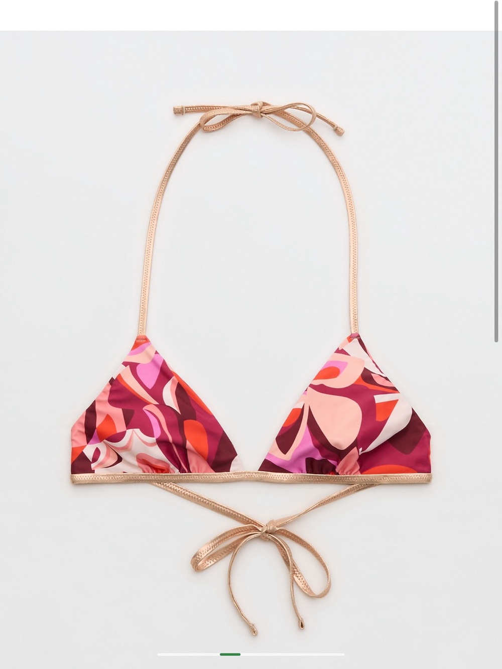 Aerie Reversible Metallic Bikini Set Deep Ruby XS